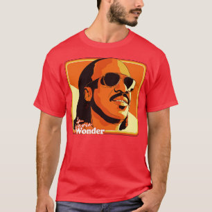 Camiseta Ilustração do ventilador do estilo Stevie Wonder R