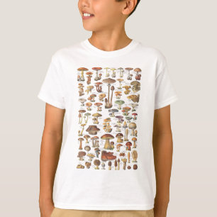 Camiseta Ilustração do vintage dos cogumelos