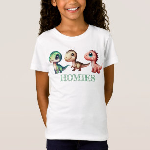Camiseta Ilustração dos Dinossauros Bebês