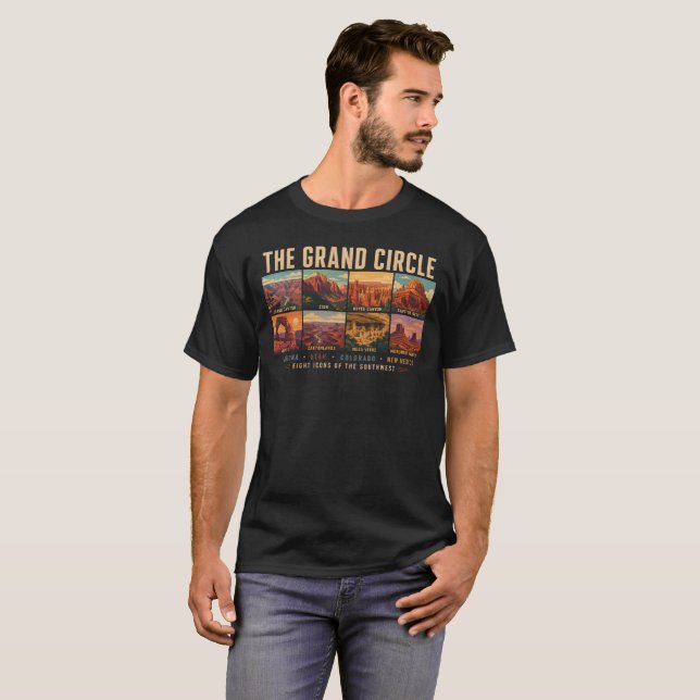 Camiseta Ilustração dos Monumentos dos Parques Nacionais do (Frente Completa)