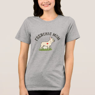 Camiseta Ilustração Elegante de Mãe Frenchie - Minimalista
