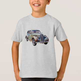 Camiseta Ilustração em Aquarela de Carro Clássico Vintage