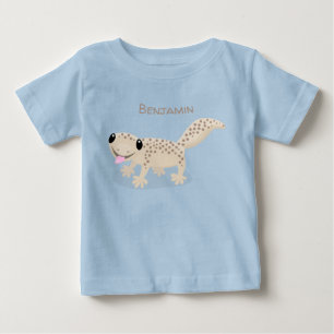 Camiseta Ilustração em desenho animado de uma lagartixa mar