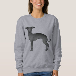 Camiseta Ilustração em desenho animado do cão galgo italian