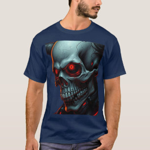 Camiseta Ilustração em estilo de quadrinhos de crânio Arte
