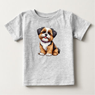 Camiseta Ilustração encantadora de um cachorro fofo