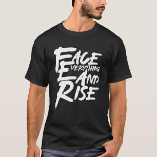 Camiseta Ilustração Enfrente Tudo & Suba Desenho Gráfico