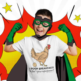 Camiseta Ilustração Engraçada com Chicken Poops