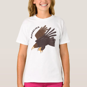 Camiseta ilustração engraçada de desenho animado com ág
