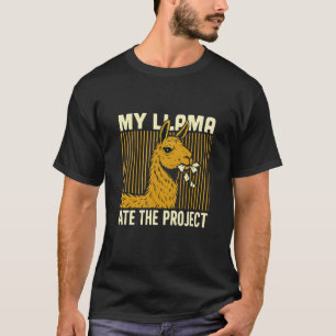 Camiseta Ilustração Engraçada de Lhama Meu Lhama Comeu O Pr