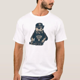 Camiseta Ilustração engraçada de toca-discos retrô de DJ An