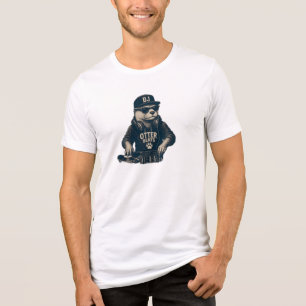 Camiseta Ilustração engraçada de toca-discos retrô de DJ An