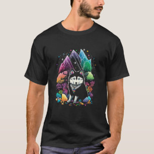 Camiseta Ilustração Engraçada Esotérica de Cristais de Cach