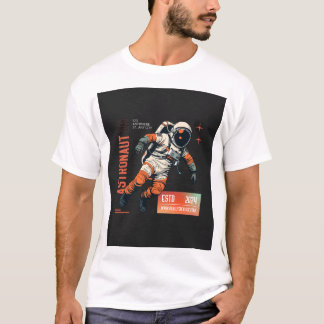 Camiseta Ilustração Espacial do Astronauta Retroativo - Vin
