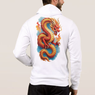 Camiseta Ilustração Fiery do Dragão Vermelho Chinês-67561