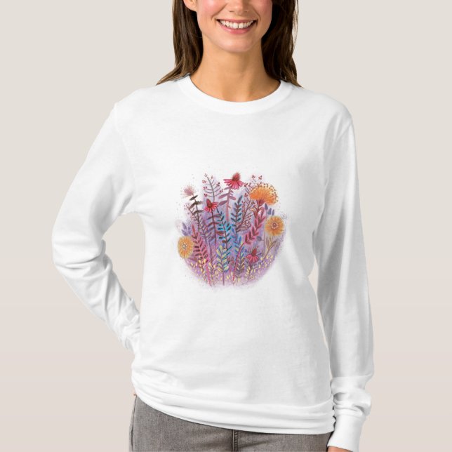 Camiseta ilustração floral (Frente)