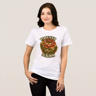 Camiseta Ilustração Floral De Bloom Vintage