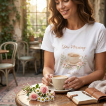 Ilustração Floral e Café em Aquarela Aconchegante