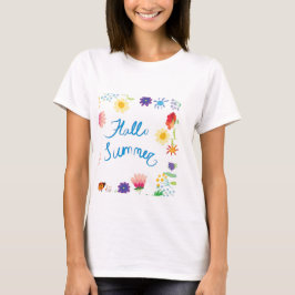 Camiseta Ilustração floral olá Summerville