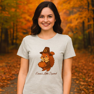 Camiseta ilustração fofa de Pumpkin do Esquilo de Ação de G