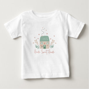 Camiseta Ilustração Fofa em Pastel "Lar Doce Lar" – Aconche