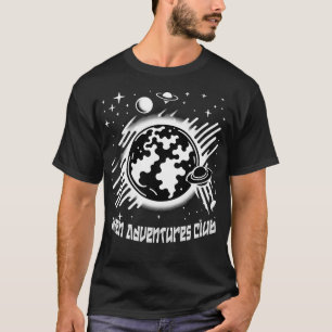 Camiseta Ilustração Galáctica Do Clube De Aventuras De alie