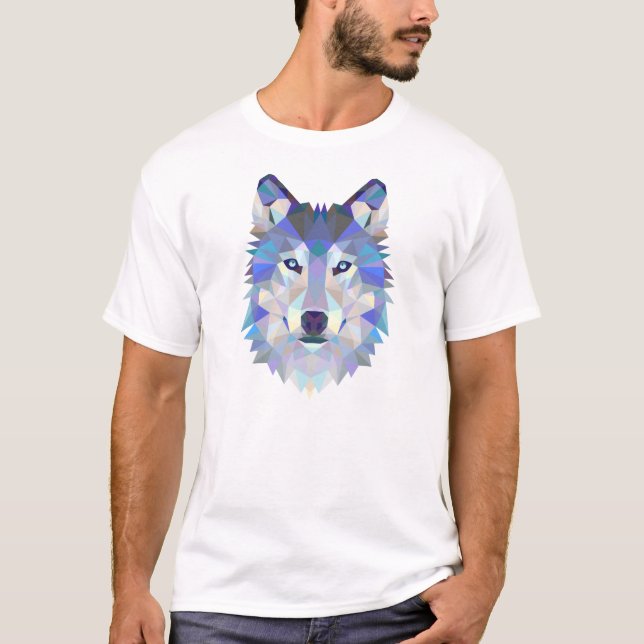 Camiseta Ilustração geométrica do lobo (Frente)