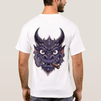 Camiseta Ilustração Gráfica de Fantasia do Dragão Roxo
