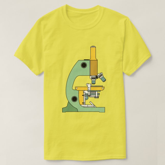 CAMISETA ILUSTRAÇÃO GRÁFICA DE UM MICROSCÓPIO COLORIDO (Frente do Design)