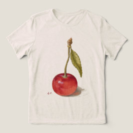 Camiseta Ilustração Gráfica Divertida de Cereja Vintage