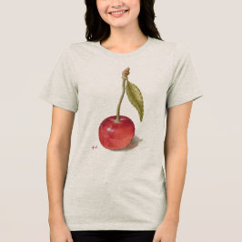 Camiseta Ilustração Gráfica Divertida de Cereja Vintage