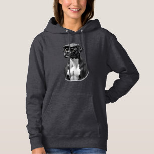 Camiseta Ilustração Gráfica Monocromática de Boxer Antigo c