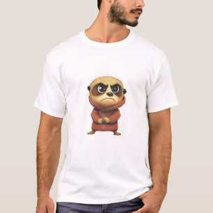 Camiseta Ilustração Humorística Adorável e Bonita de Meerka