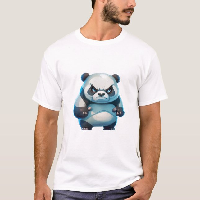Camiseta Ilustração Humorística Adorável Panda (Frente)