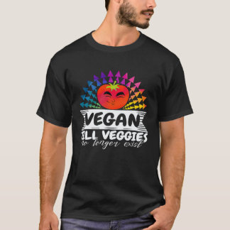 Camiseta Ilustração Humorística Vegana Até Que Os Legumes D