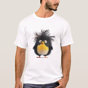 Camiseta Ilustração Humorosa Adorável E Gelada Pinguim