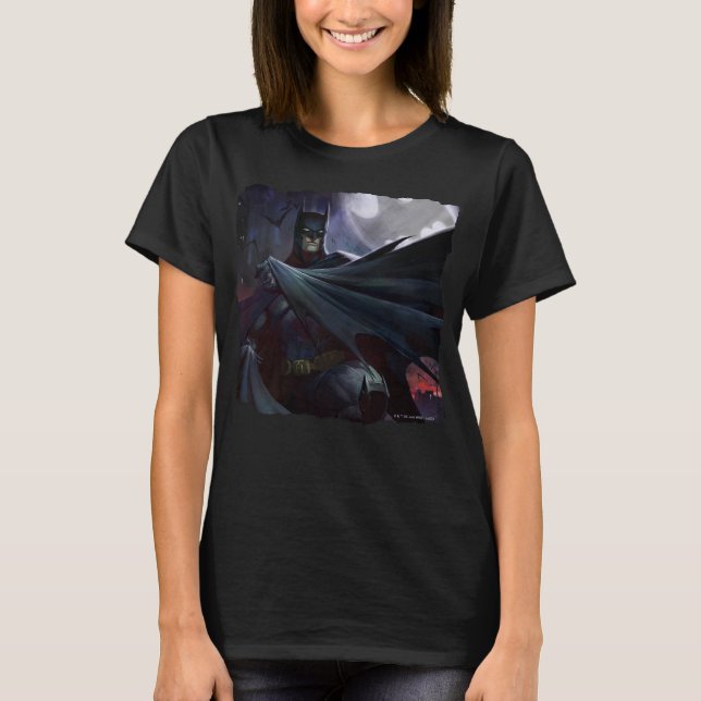 Camiseta Ilustração Infinita de Batman de Crise (Frente)