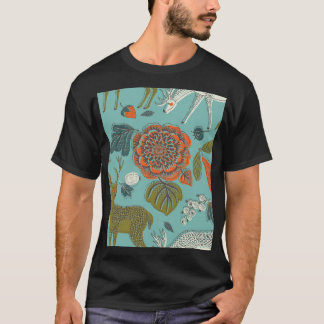 Camiseta Ilustração Invisível De Veado De Jardim De Verão.