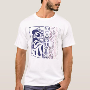 Camiseta Ilustração Japonesa de Boneco Daruma