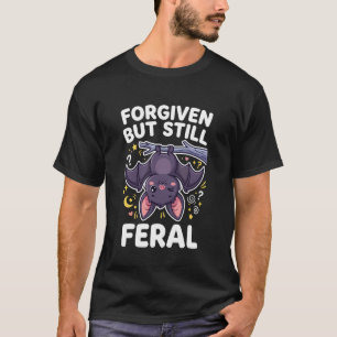 Camiseta Ilustração Kawaii de Morcego Piscando Selvagem Mas