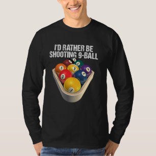 Camiseta Ilustração Legal 9-Ball de Bolas de Piscina Billia