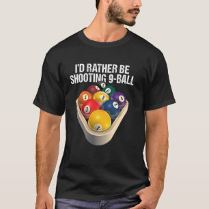 Camiseta Ilustração Legal 9-Ball de Bolas de Piscina Billia