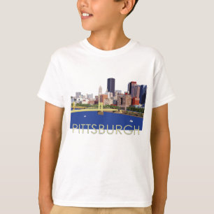 Camiseta Ilustração Legal do computador Skyline Pittsburg