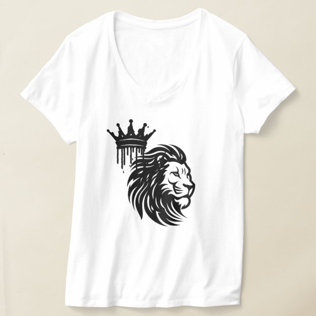 Camiseta Ilustração Majestosa do Rei Leão - Poderoso Wildli (Postura )