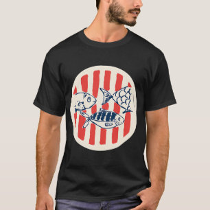 Camiseta Ilustração Minimalista de Peixe â€“ Arte Marinha V