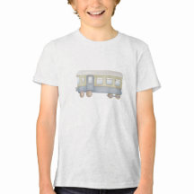 Ilustração Minimalista de Vagão de Trem Vintage