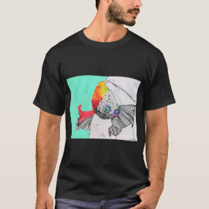 Camiseta Ilustração Mista Pequena - Betta Arco-íris