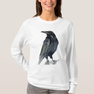 Camiseta Ilustração Misteriosa de Corvo