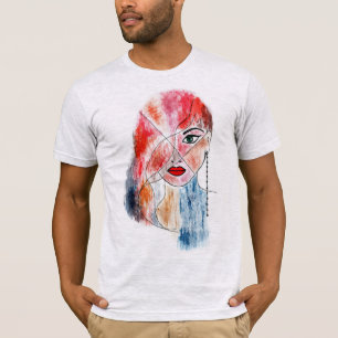 Camiseta Ilustração Moderna de Garota Urbana - Gráfico Esté