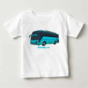 Camiseta Ilustração moderna do desenho animado do ônibus